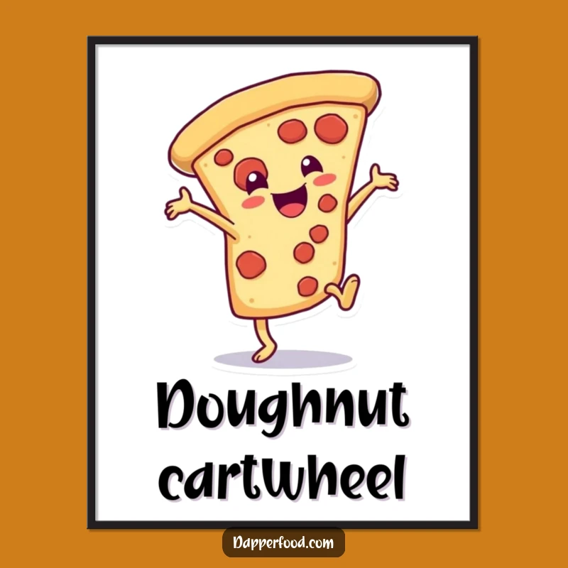 Funny Pizza Poster: Action-Packed Art, Hilarious Wall Decor Gift!