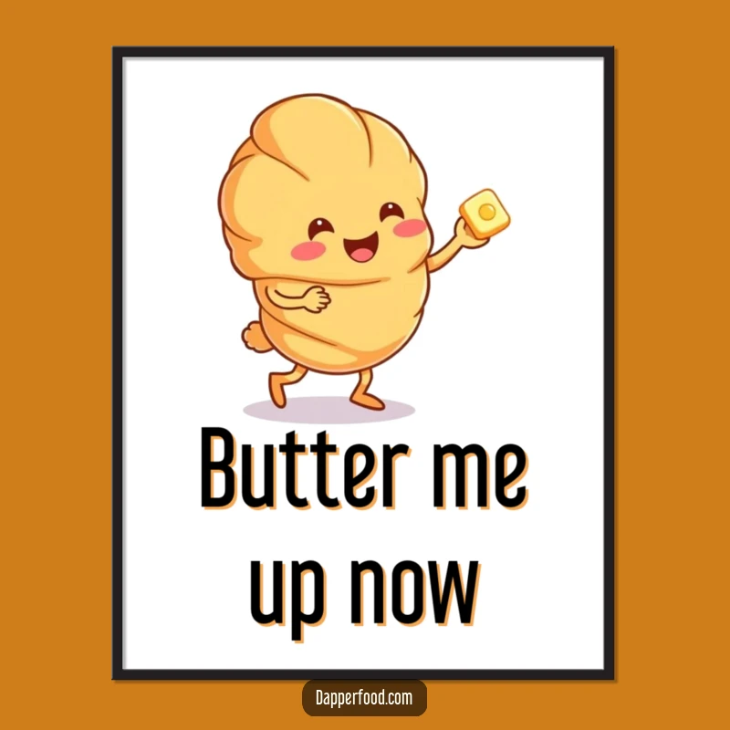 Funny Croissant Jig Poster - Hilarious Wall Art for a Cheerful Kitchen