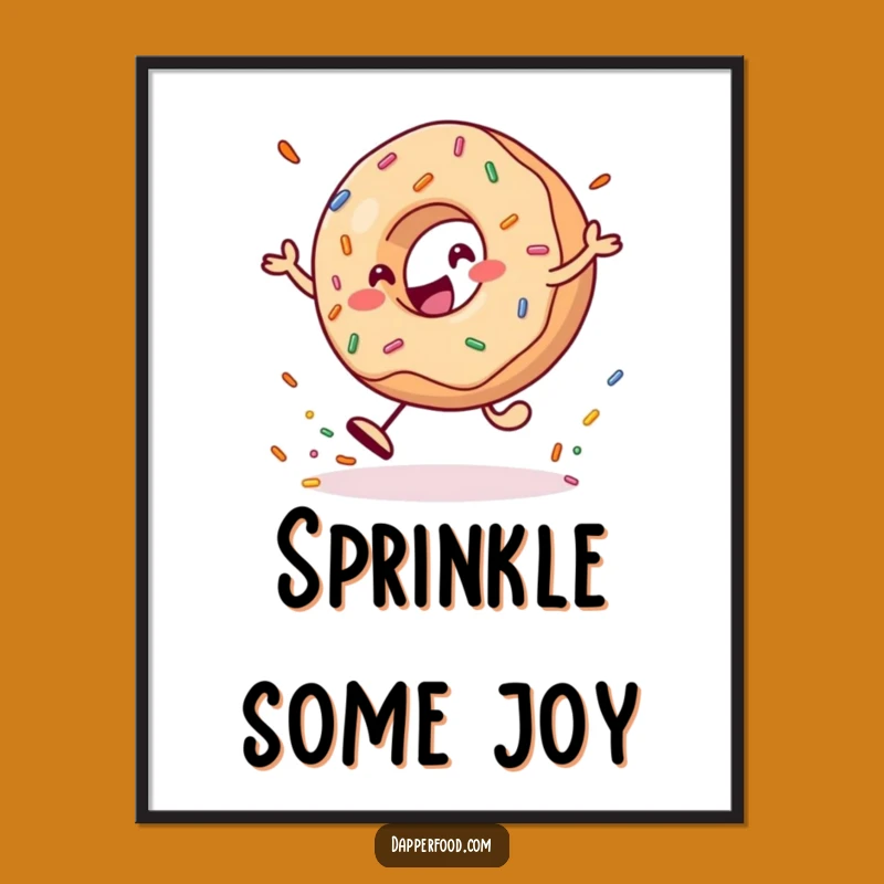 Funny Donut Poster: Whimsical Art, Hilarious Wall Decor Gift!