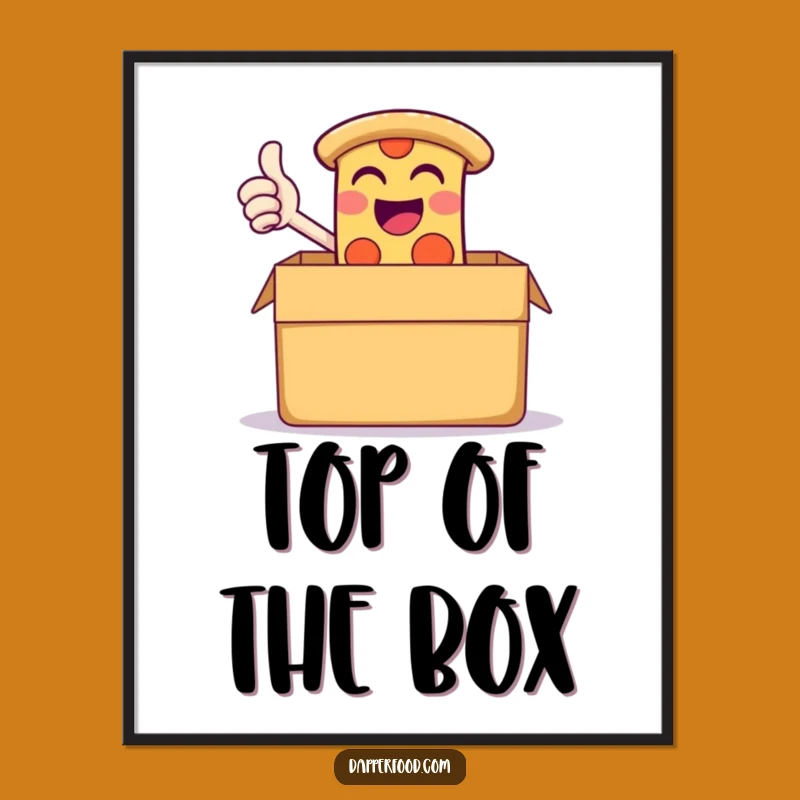 Funny Pizza Box Poster - Delicious Decor & Humorous Gift