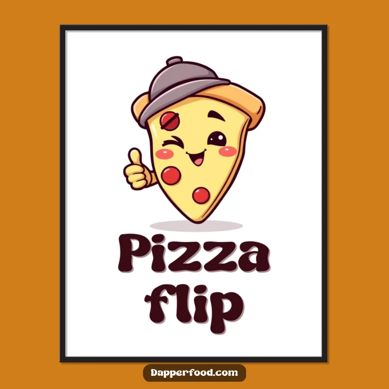 Funny Pizza Handstand Poster - Witty Wall Art & Deliciously Funny Gift