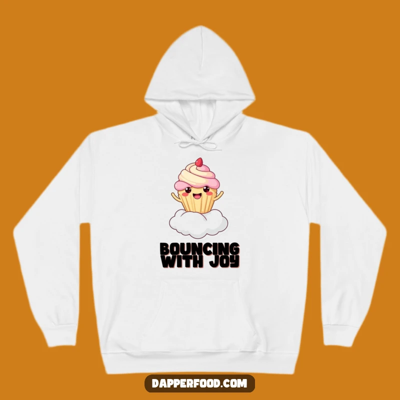 Funny Kawaii Cupcake Hoodie: Cozy Cloud Bounce for Sweet, Cheerful Vibes