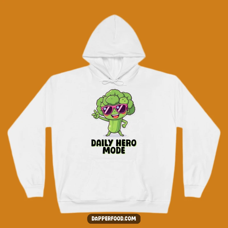 Cozy Funny Broccoli Superhero Hoodie: Stay Warm While Fighting Villains