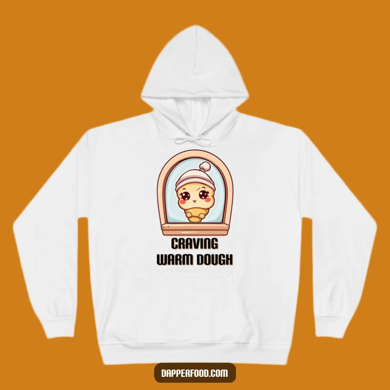 Cozy Funny Croissant Bakery Peek Hoodie: Warmth & Bakery Bliss Gift