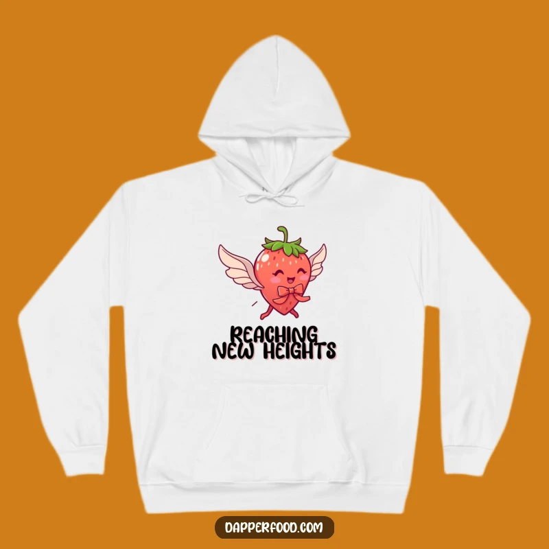 Cozy Funny Strawberry Flying Wings Hoodie: Sweet Comfort & Whimsy Gift