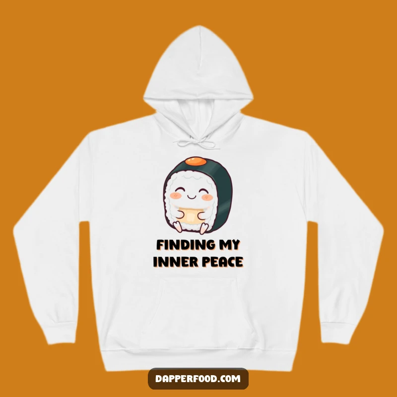 Cozy Funny Zen Sushi Hoodie, Warm and Relaxing Foodie Gift