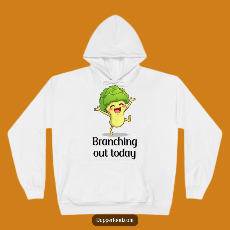 Funny Broccoli Cartwheel Hoodie Cozy and Hilarious Veggie Apparel