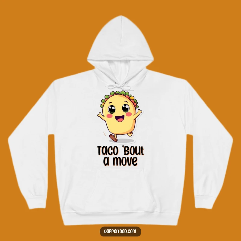 Funny Cozy Taco Cartwheeling Hoodie - Warm & Hilarious Foodie Comfort Gift