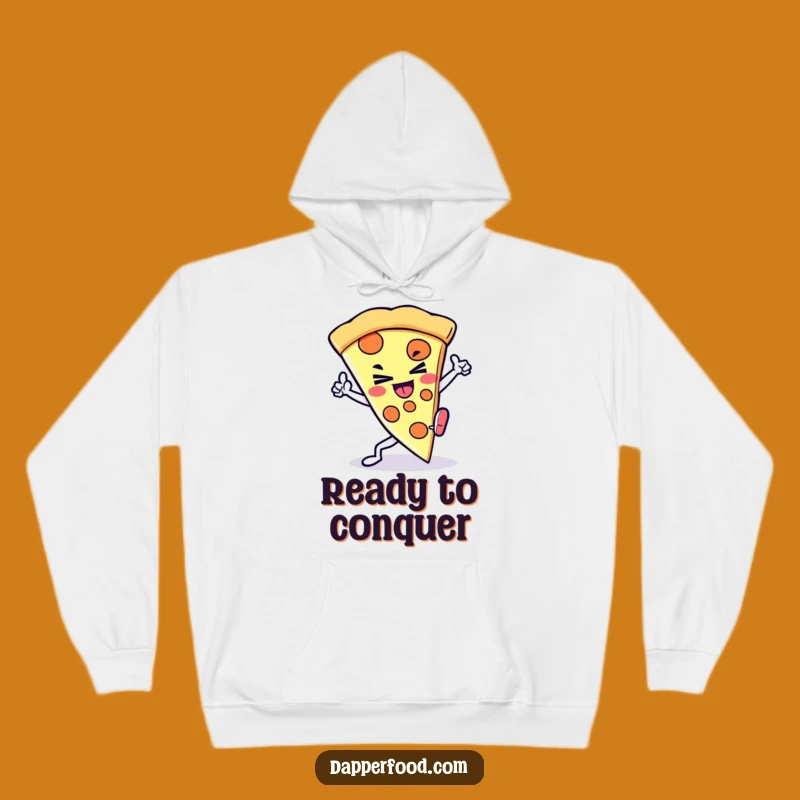 Funny Kawaii Pizza Kick Hoodie: Stay Warm with Fighter Spirit, Ideal Funny Gift