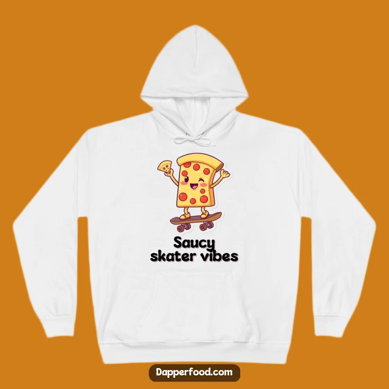 Funny Pizza Skater Hoodie: Cozy & Comical Apparel for Pizza Lovers and Board Enthusiasts