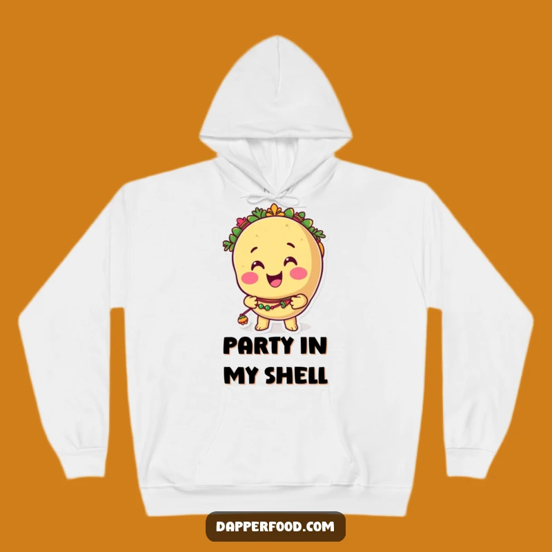 Funny Taco Fiesta Hoodie: Cozy Taco Character Shaking Maracas, Perfect Humorous Gift!