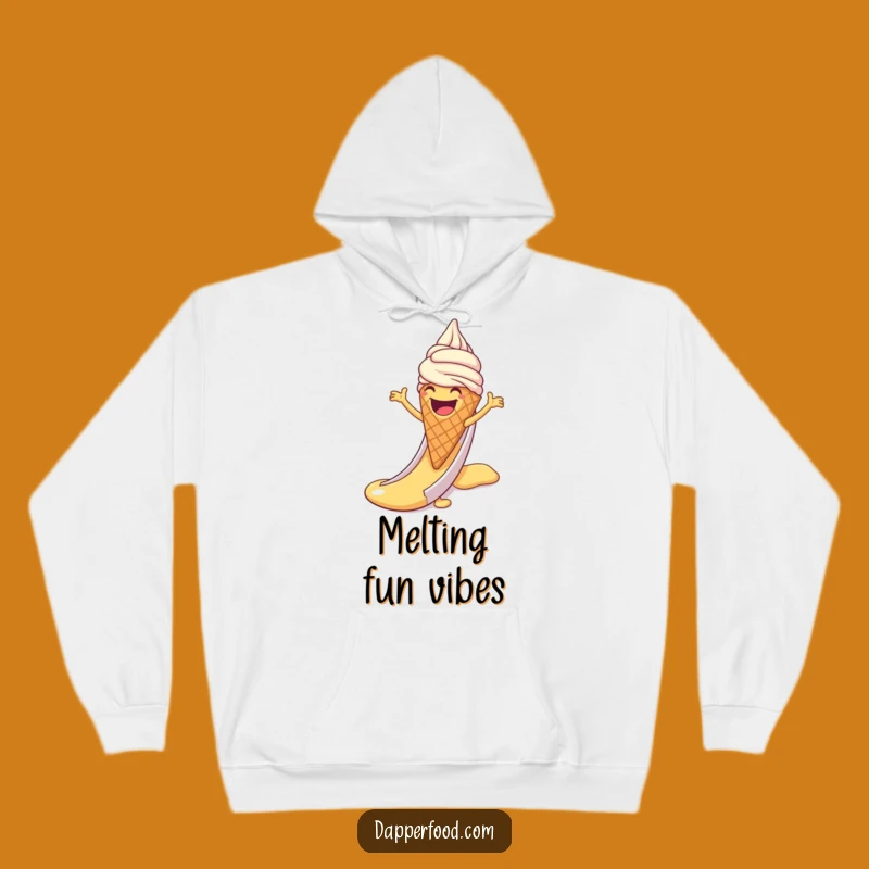 Funny Ice Cream Sliding Hoodie - Cozy Dessert Sweatshirt, Funny Gift