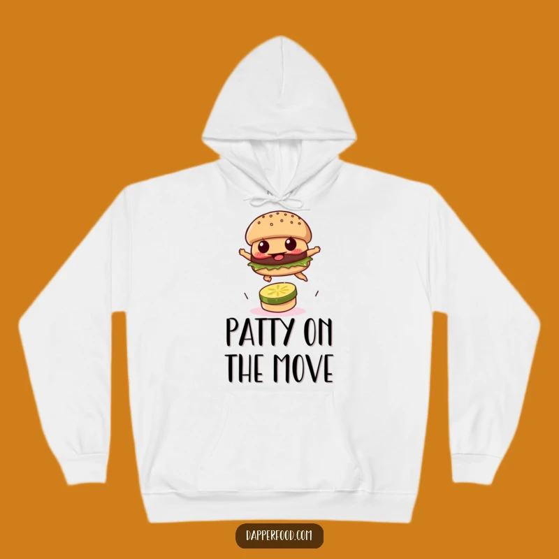 Cozy Funny Burger Leap Hoodie - Stay Warm and Ready for Action