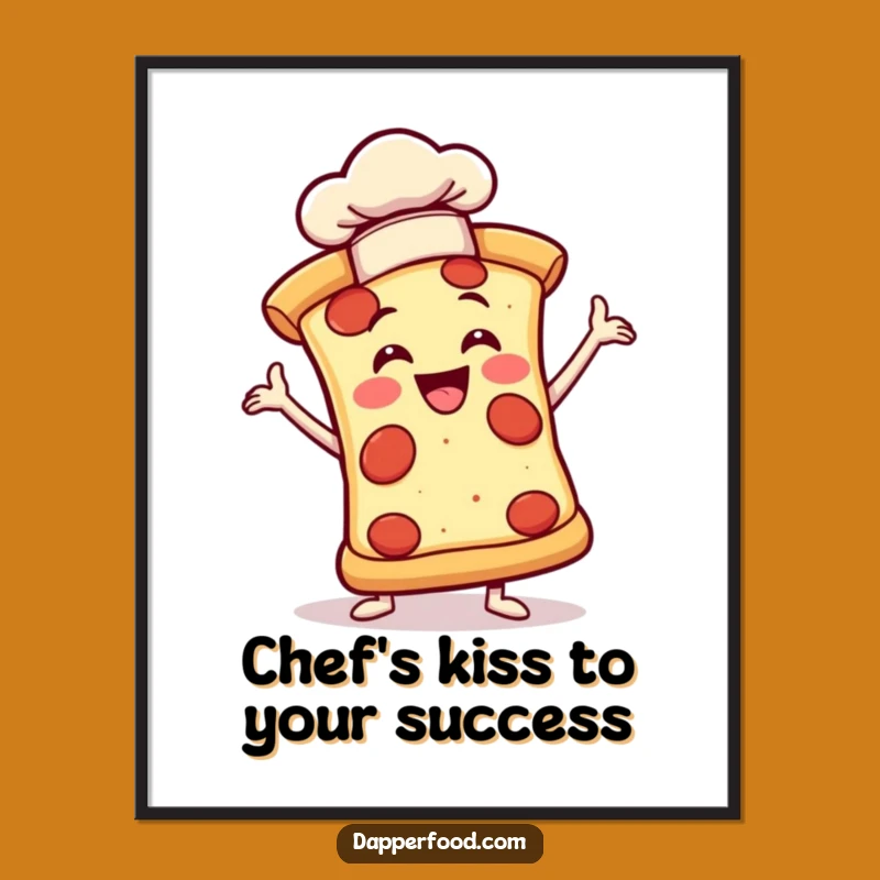 Free Printable Wall Art: Funny Pizza Chef - Whimsical Downloadable Home Decor!