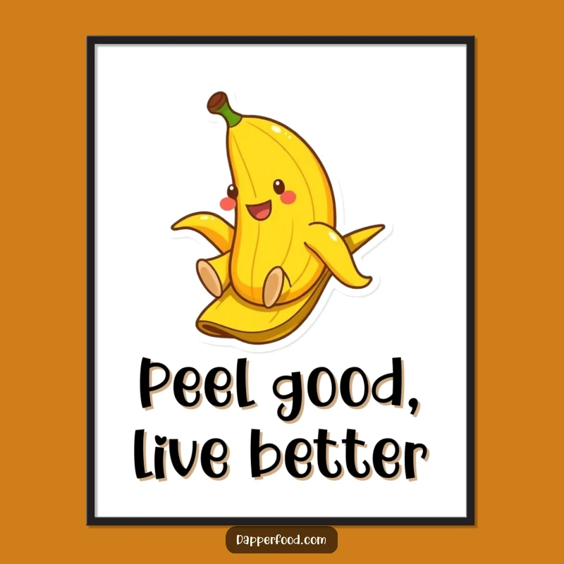 Free Printable Wall Art: Funny Banana Sliding Decor, Downloadable Art Gift