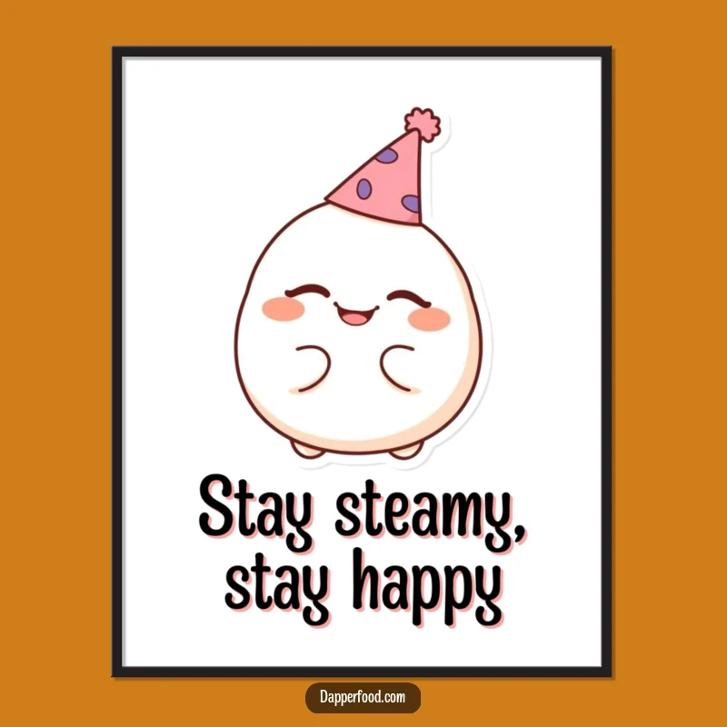 Free Printable Wall Art: Funny Dumpling Party Decor, Downloadable Art Gift