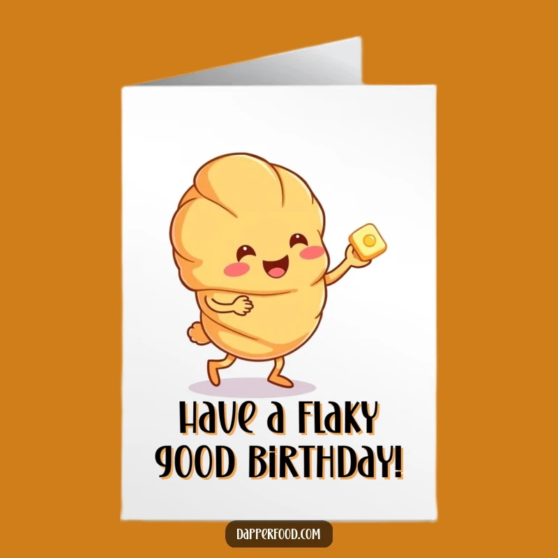 Free Printable Birthday Card: Croissant Jig Downloadable Funny Gift