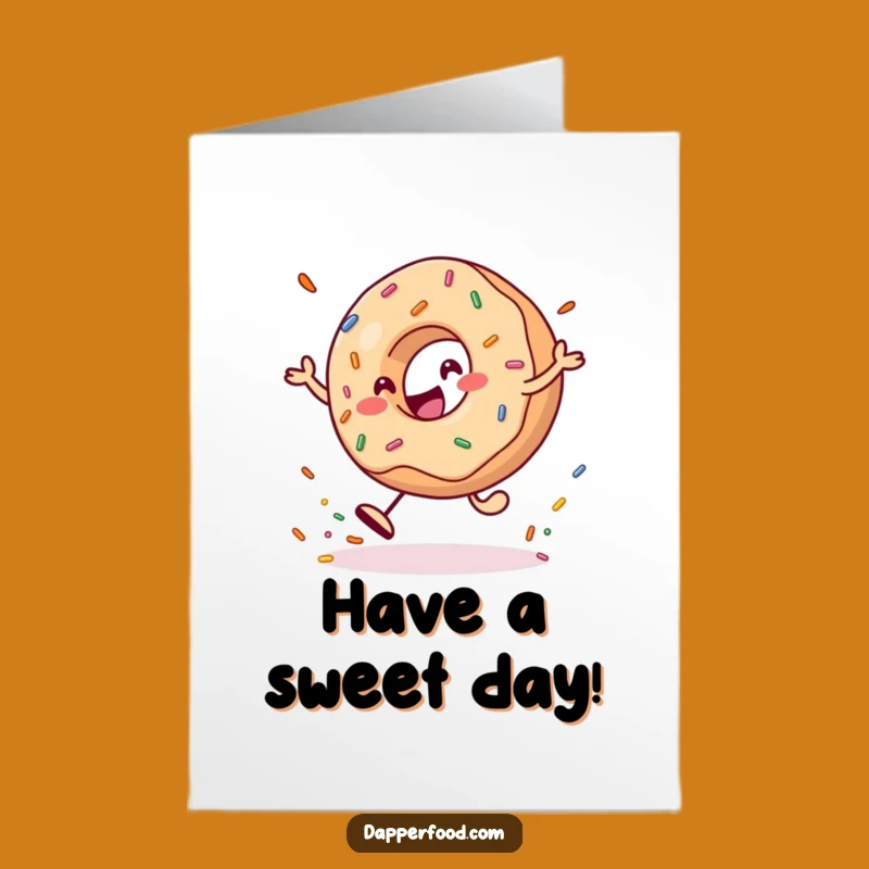 Free Printable Birthday Card: Donut Bouncing Sprinkle, Fun Downloadable DIY Gift