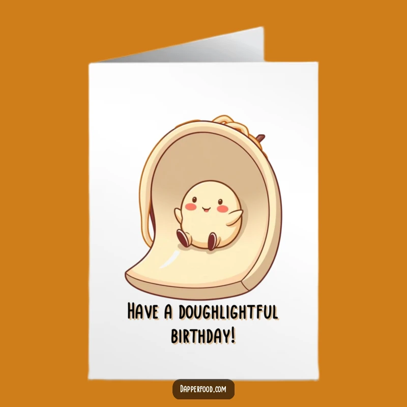 Free Printable Dumpling Birthday Card: Noodle slide fun for a funny downloadable gift!