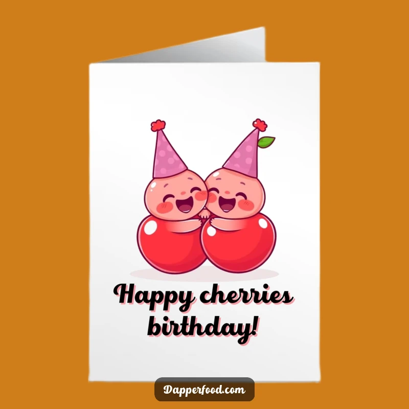 Free Printable Funny Birthday Card: Giggling Cherry Pals, Hilarious Downloadable Gift for Fun Times