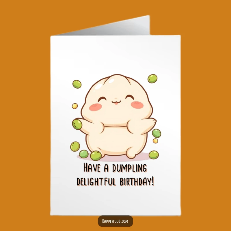 Free Printable Funny Dumpling Birthday Card - Playful Downloadable Gift
