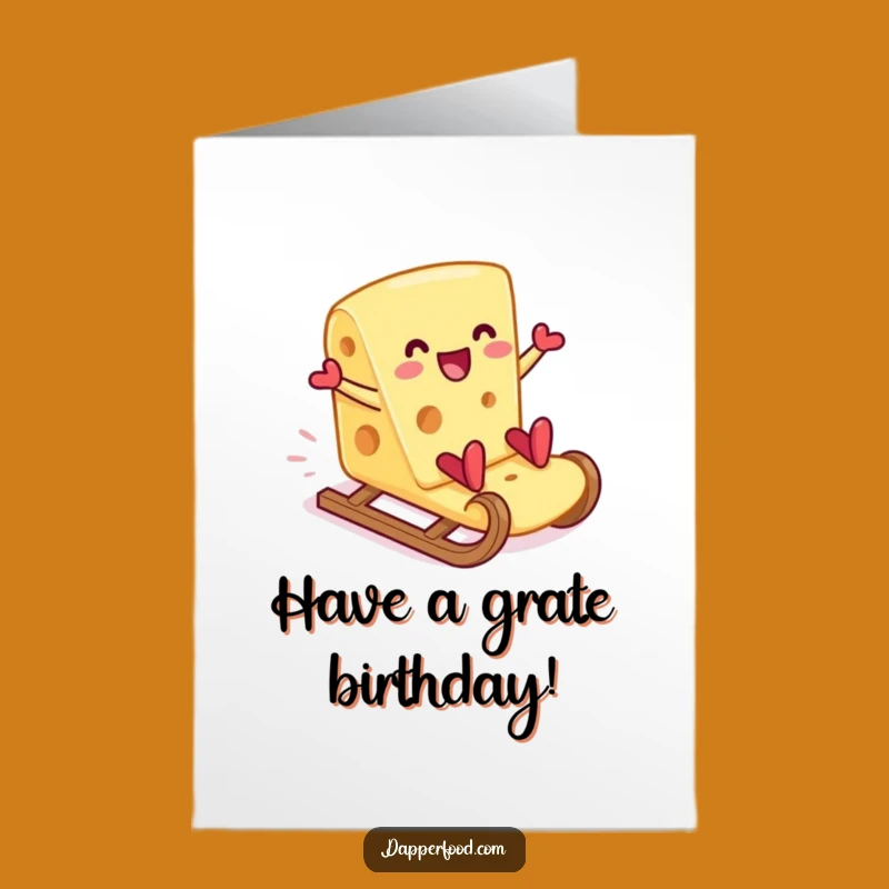 Free Printable Funny Birthday Card: Cheesy Cracker Slide Downloadable Gift