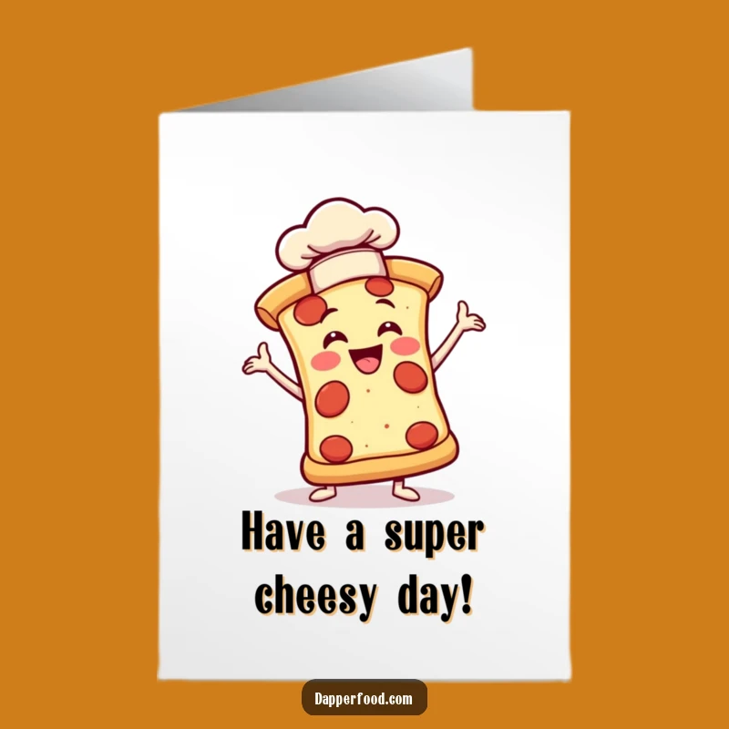 Free Printable Birthday Card: Pizza Chef Pose - Funny Downloadable Gift!