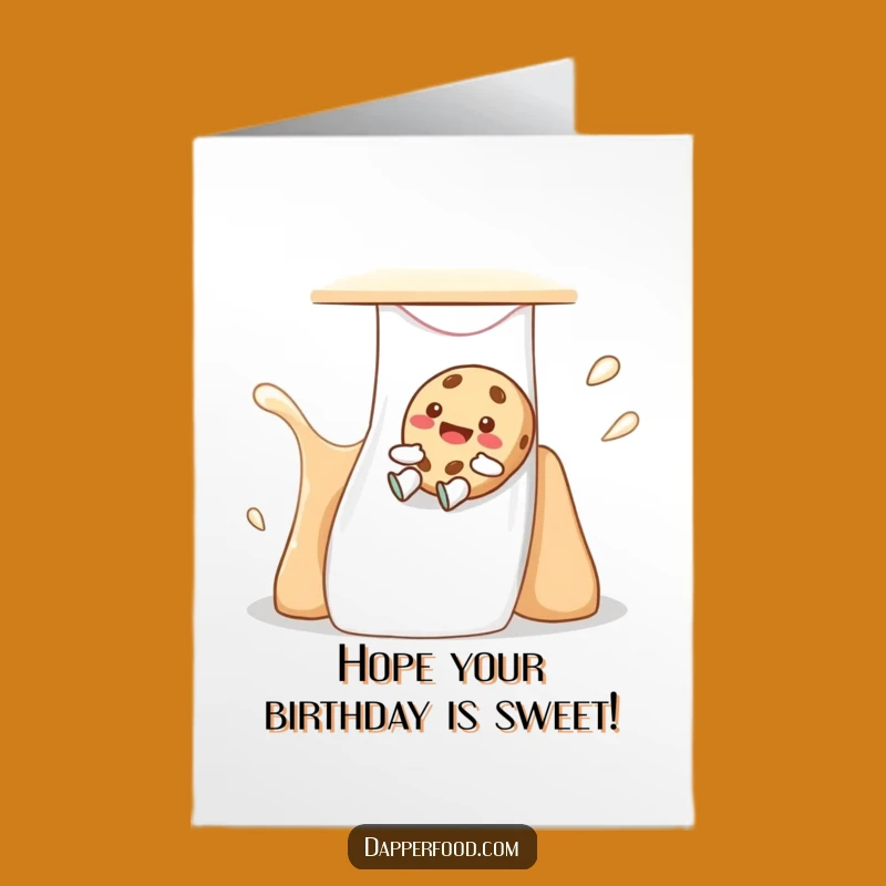 Free Printable Birthday Card: Giggling Cookie Slide, Fun Greeting, Downloadable DIY Gift