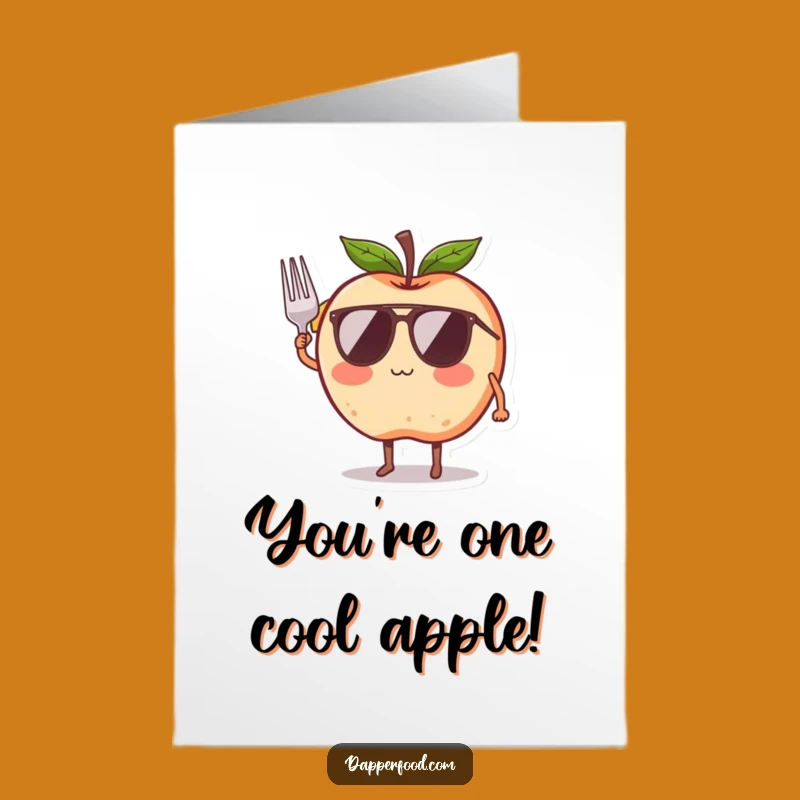 Free Printable Apple Birthday Card: Funny Downloadable Gift for a Cool Celebration