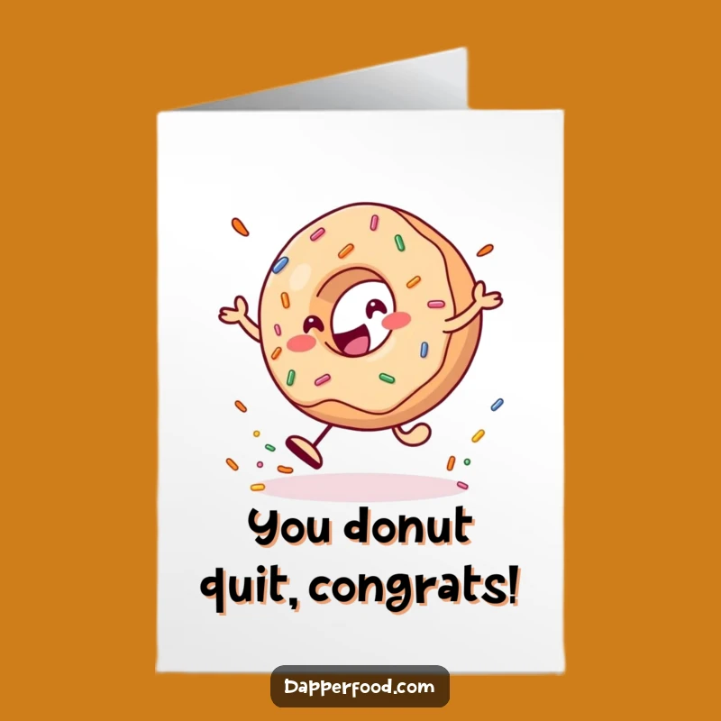 Free Printable Congrats Card: Donut Bouncing Sprinkle, Awesome Downloadable Gift