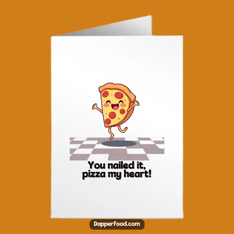 Free Printable Congrats Card: Pizza Cartwheel Celebration, Exciting Downloadable Greeting, Fun DIY Gift