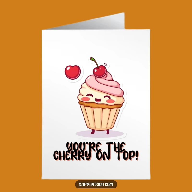 Free Printable Congrats Card: Sweet Cupcake Toss, Joyful Downloadable for Any Achievement