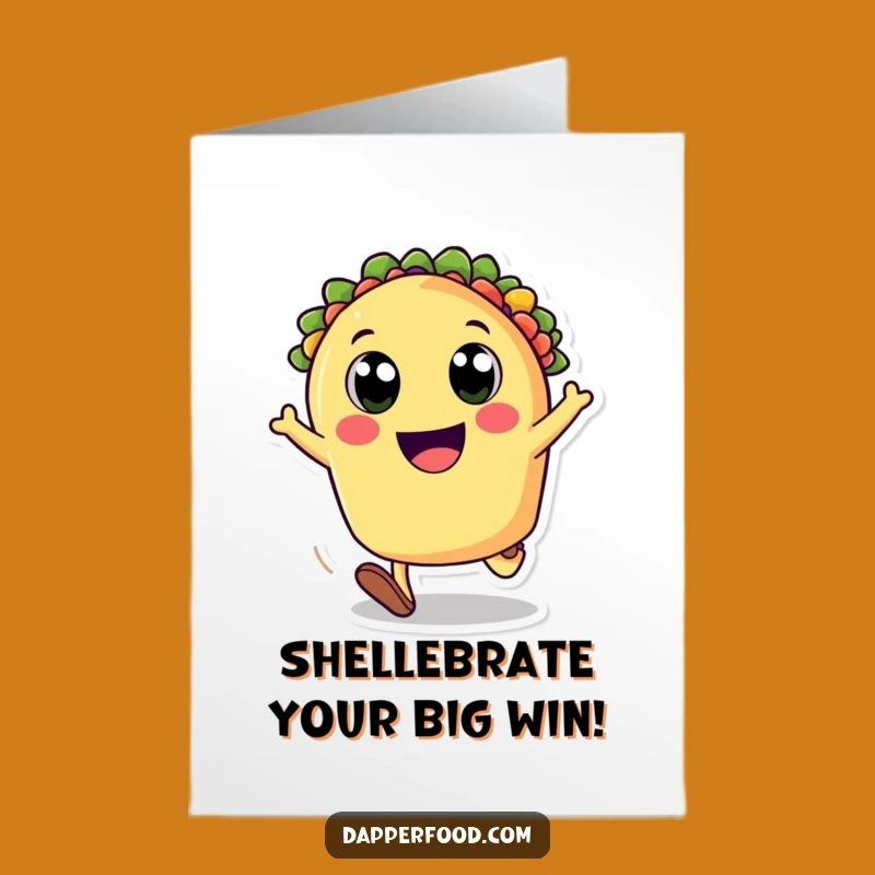 Free Printable Funny Taco Card: Cartwheeling Congrats for a Deliciously Joyful Win