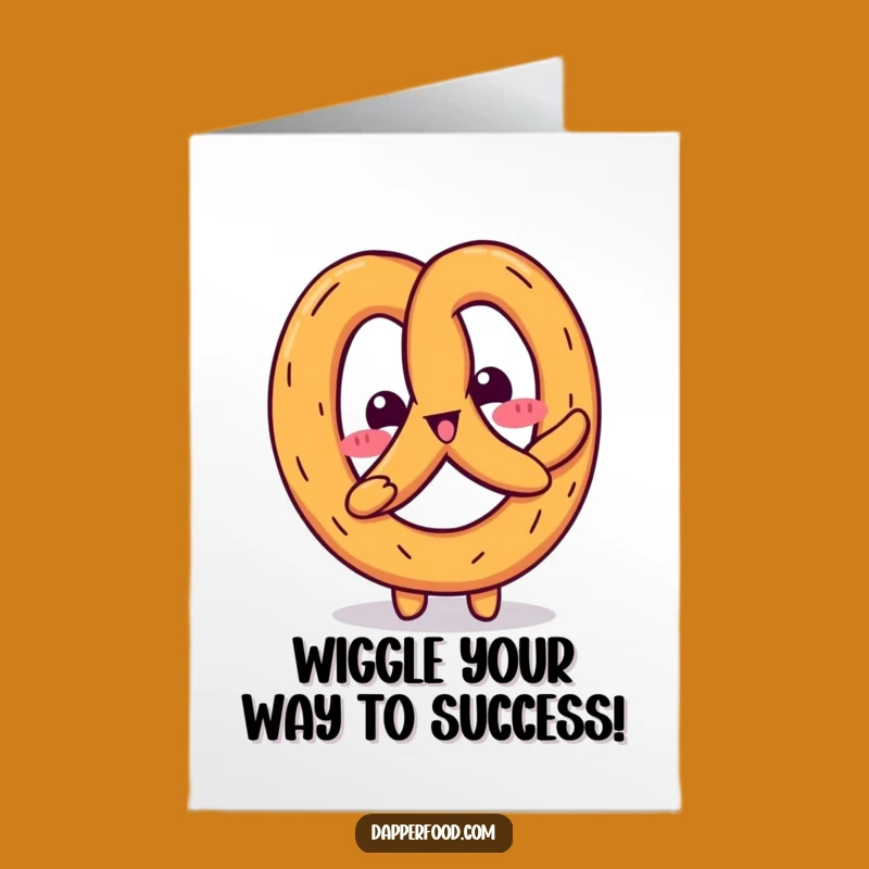 Free Printable Congrats Card: Funny Kawaii Pretzel Wiggle for Major Achievements