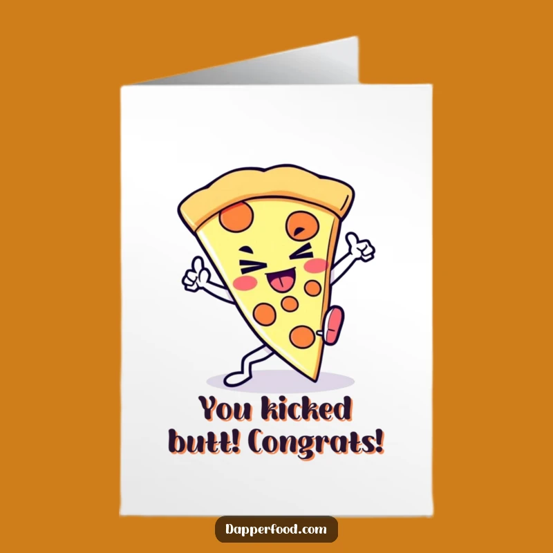 Free Printable Congrats Card: Kickin' Kawaii Pizza Slice
