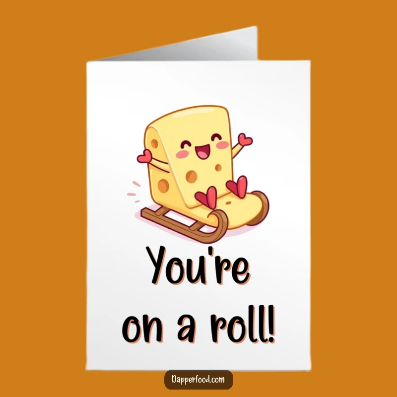 Free Printable Congrats Card: Cheesy Cracker Slide Joyful Downloadable