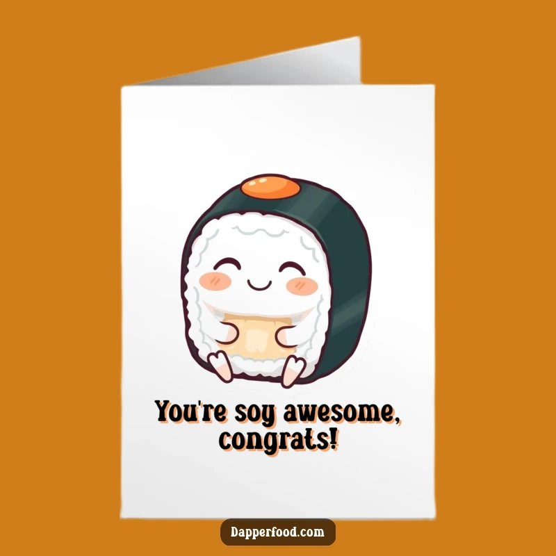 Free Printable Congrats Card: Zen Sushi Roll - Peaceful Downloadable Achievement Gift!