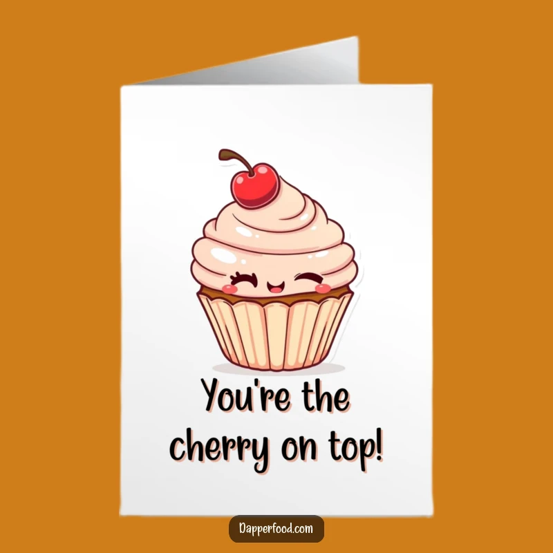 Free Printable Cheeky Cupcake Congrats Card: Winking Dessert Downloadable Funny Gift
