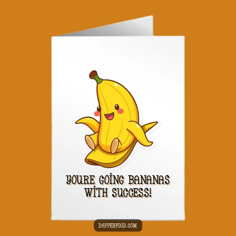 Free Printable Congrats Card: Humorous Banana Slide, Downloadable Gift