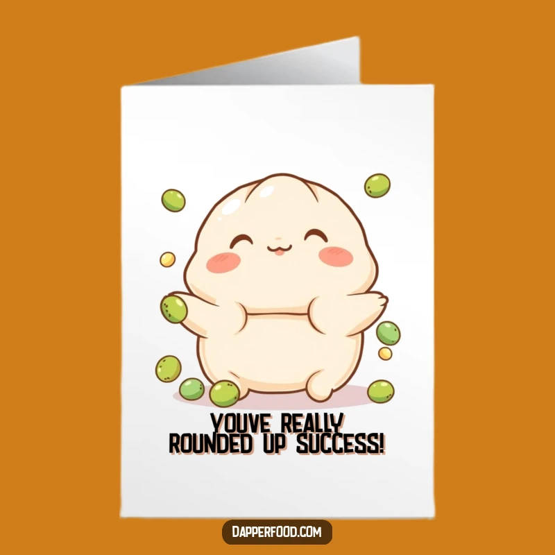 Free Printable Funny Dumpling Congrats Card - Balanced Success Downloadable!