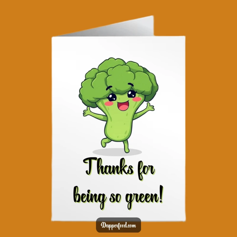 Free Printable Broccoli Dance Thank You Card: Funny Veggie Gift