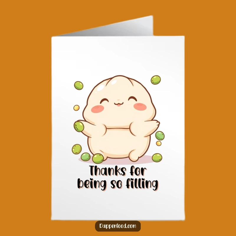 Free Printable Funny Dumpling Thank You Card - Balanced Gratitude Downloadable