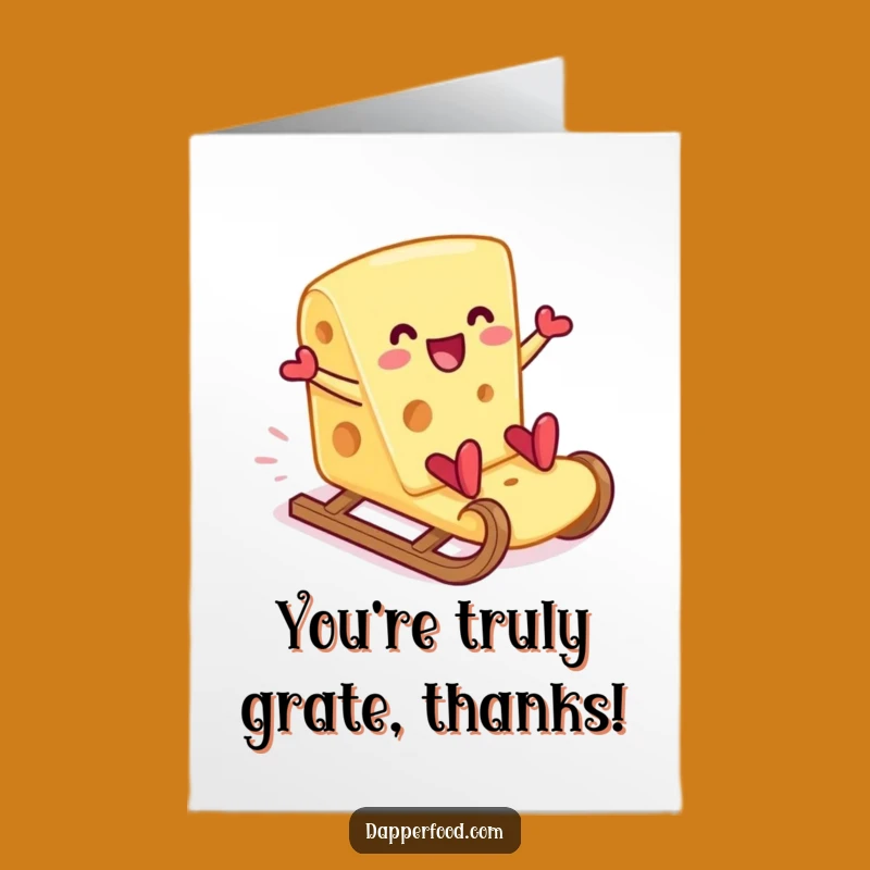 Free Printable Thank You Card: Cheesy Cracker Slide Fun Downloadable