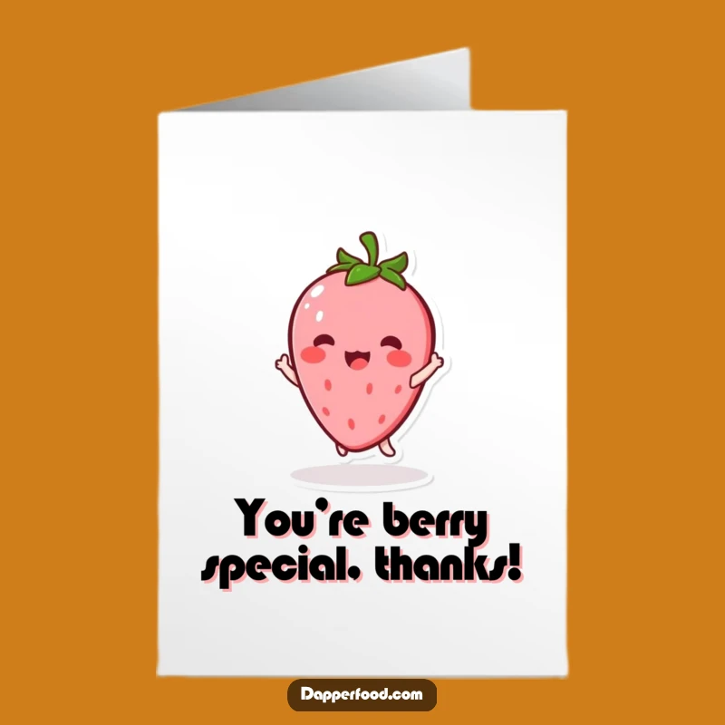 Free Printable Thank You Card: Cute Kawaii Strawberry Twirl