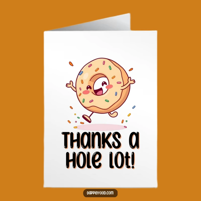 Free Printable Thank You Card: Donut Bouncing Sprinkle, Meaningful Downloadable Gift