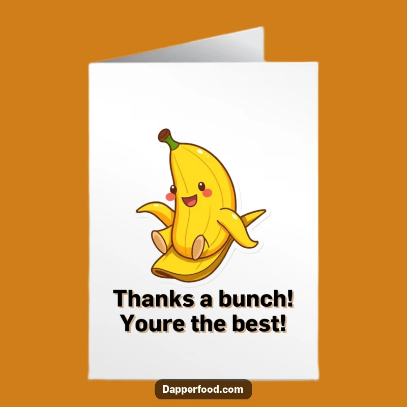 Free Printable Thank You Card: Funny Banana Slide, Downloadable Gift