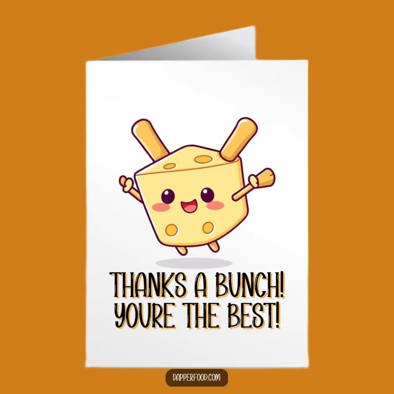 Free Printable Thank You Card: Funny Cheese Wedge Appreciation, Downloadable Gift