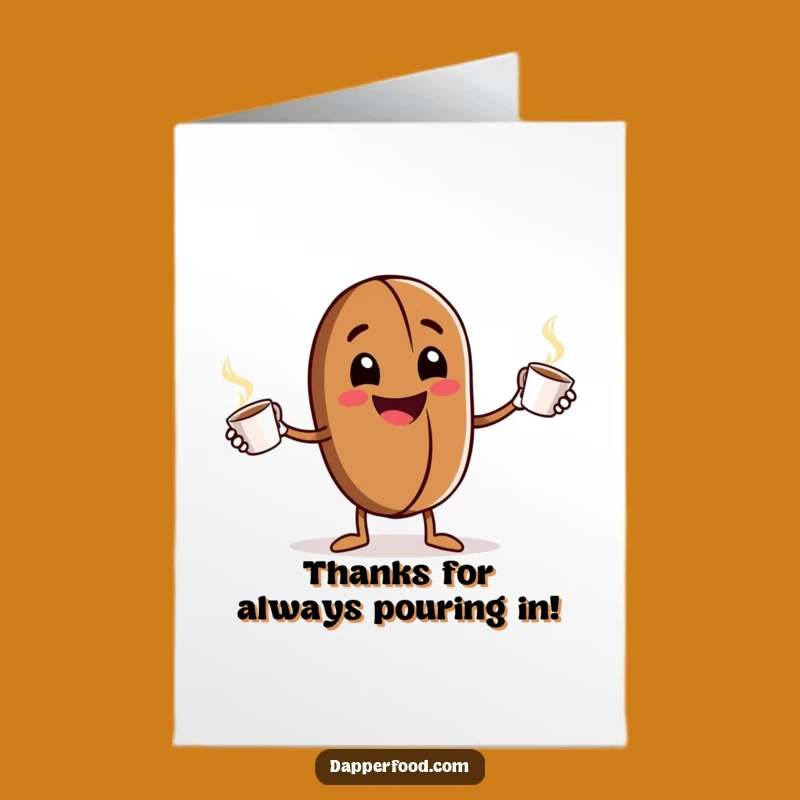 Free Printable Thank You Card: Funny Coffee Bean Juggling, Appreciative Downloadable Gift