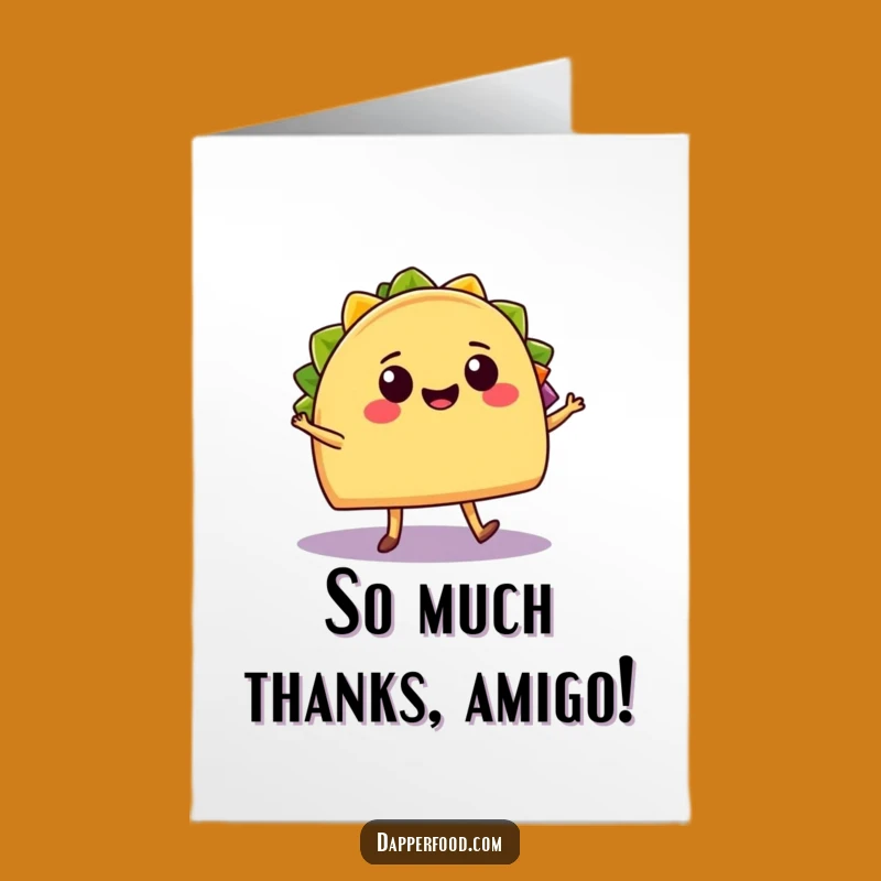 Free Printable Thank You Taco & Burrito Dancing Card - Funny Downloadable