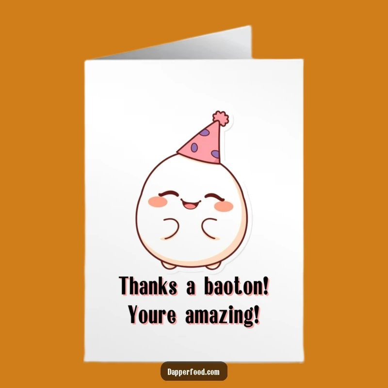Free Printable Thank You Card: Funny Dumpling Thanks, Downloadable Gift